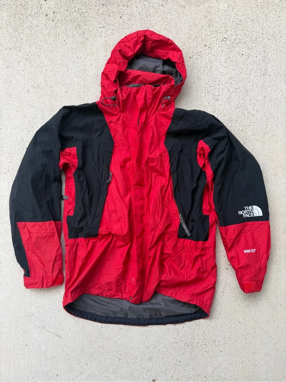 The North Face Gore Tex Mountain Jacket Red Black Waterproof Mens M - Picture 1 of 14
